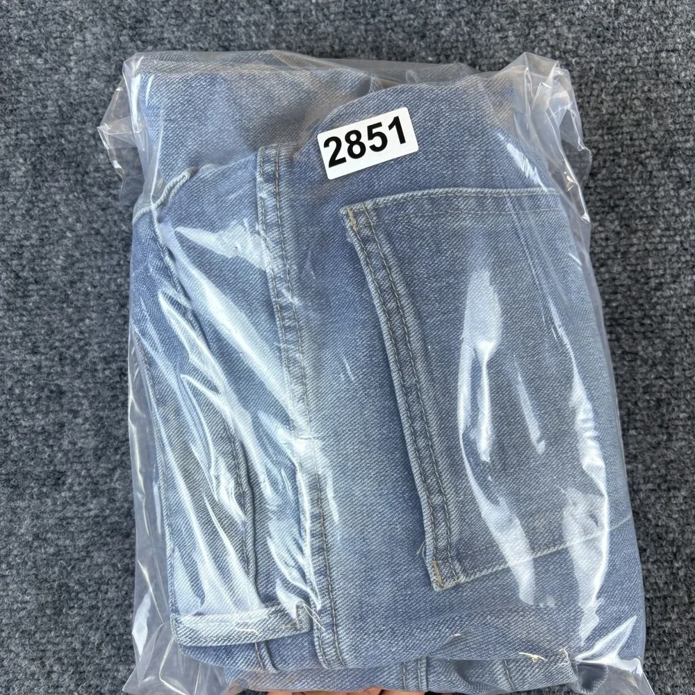 Rise Cargo Shorts Womens 30x11 Blue Denim Cotton Light Wash Workwear‎ Utility
